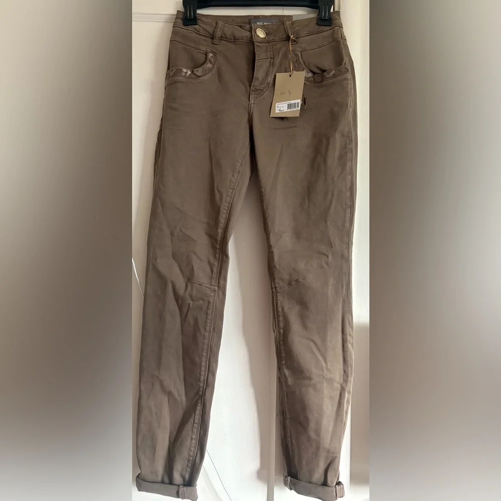 Classic Brown Straight Leg Women's Pants - Picture 1 of 8